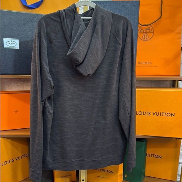 Men's Lulu Charcoal Full-Zip Hoodie - Picture 3 of 5